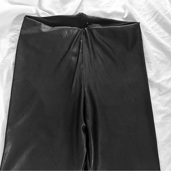Commando szL Black Faux Leather Leggings SAKS Retail $128 - Picture 7 of 9